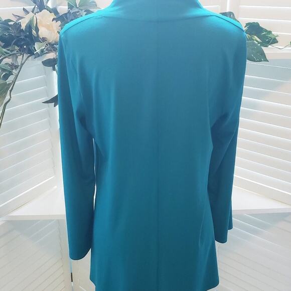 EILEEN FISHER TEAL VNECK TUNIC SMALL - Picture 3 of 5